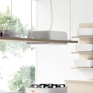 Campana extractora y cocina Qi