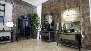 Baño diesel open workshop de estilo industrial