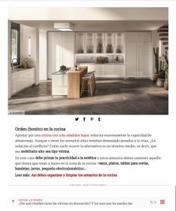 Vitrinas en la cocina